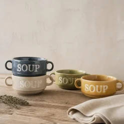 Cosy & Trendy Soepkommen / Kommen Soup Multicolor ø 12 cm / 450 ml - 4 stuks