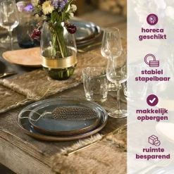 Cosy & Trendy Soepkommen / Kommen - Quintana Blue ø 13 cm / 450 ml - 4 Stuks