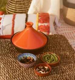 Cosy & Trendy Tajine Inductie - Zwart / Oranje - ø 25 cm - zonder anti-aanbaklaag - geschikt voor alle warmtebronnen
