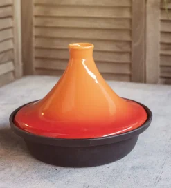 Cosy & Trendy Tajine Inductie - Zwart / Oranje - ø 25 cm - zonder anti-aanbaklaag - geschikt voor alle warmtebronnen