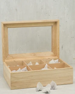 Cosy & Trendy Theedoos - Theekist - Hout - 6 vakken - 34 x 23 x 12 cm