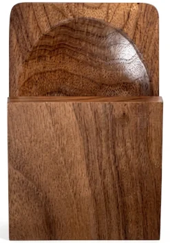Crafts La Marée Oesterhouder - Walnotenhout - 14 x 9 cm