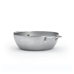 De Buyer Hapjespan / Sauteuse met 2 handvaten - Mineral B Pro - ø 28 cm / 4 liter - zonder anti-aanbaklaag