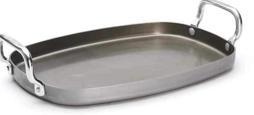 De Buyer Plancha Mineral B Pro - 38 x 26 cm - zonder anti-aanbaklaag