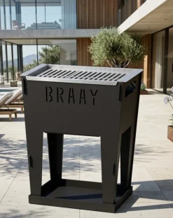 Design Zwart Gecoate Barbecue - Braay - Houtskool BBQ - 30x40x50 cm