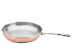 DUCQ Koekenpan Koper met deksel ø 26 cm - zonder anti-aanbaklaag