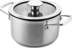 DUCQ Pannenset 6-Delig - Downdraft Geschikt - Kookpan ø 16, 18, 20, 24 cm & Steelpan ø 16 cm & Braadpan ø 26 cm + Deksels