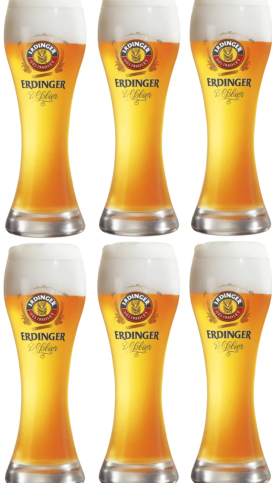 Erdinger Bierglazen Weizen - 500 ml - 6 stuks