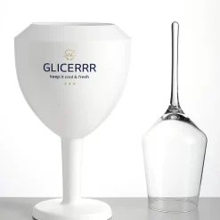 GLICERRR Wijnglas koeler en houder set + glas - 4 stuks