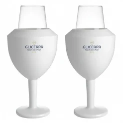 GLICERRR Wijnglas koeler en houder set + glas - 2 stuks