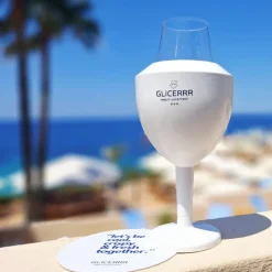 GLICERRR Wijnglas koeler en houder set + glas - 2 stuks