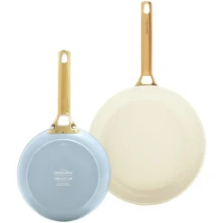 GreenPan Koekenpannenset Padova Reserve Light Blue 2-delig - ø 20 & 26 cm - Keramische anti-aanbaklaag