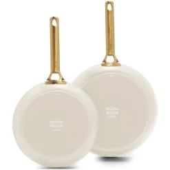 GreenPan Koekenpannenset Padova Reserve Pro Cream 2-delig - ΓΈ 24 & 28 cm - Keramische anti-aanbaklaag