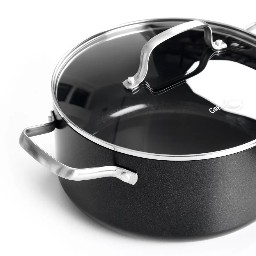GreenPan Kookpan Copenhagen Zwart ø 24 cm / 5.2 Liter - keramische anti-aanbaklaag