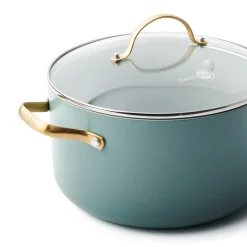 GreenPan Kookpan met Vergiet Padova Reserve Smokey Blue ø 24 cm / 5.7 Liter - keramische anti-aanbaklaag