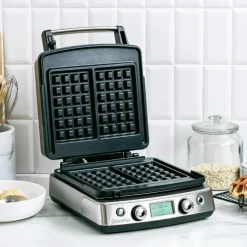 GreenPan Wafelijzer - RVS - inclusief 2 sets wafelplaten - Keramische anti-aanbaklaag