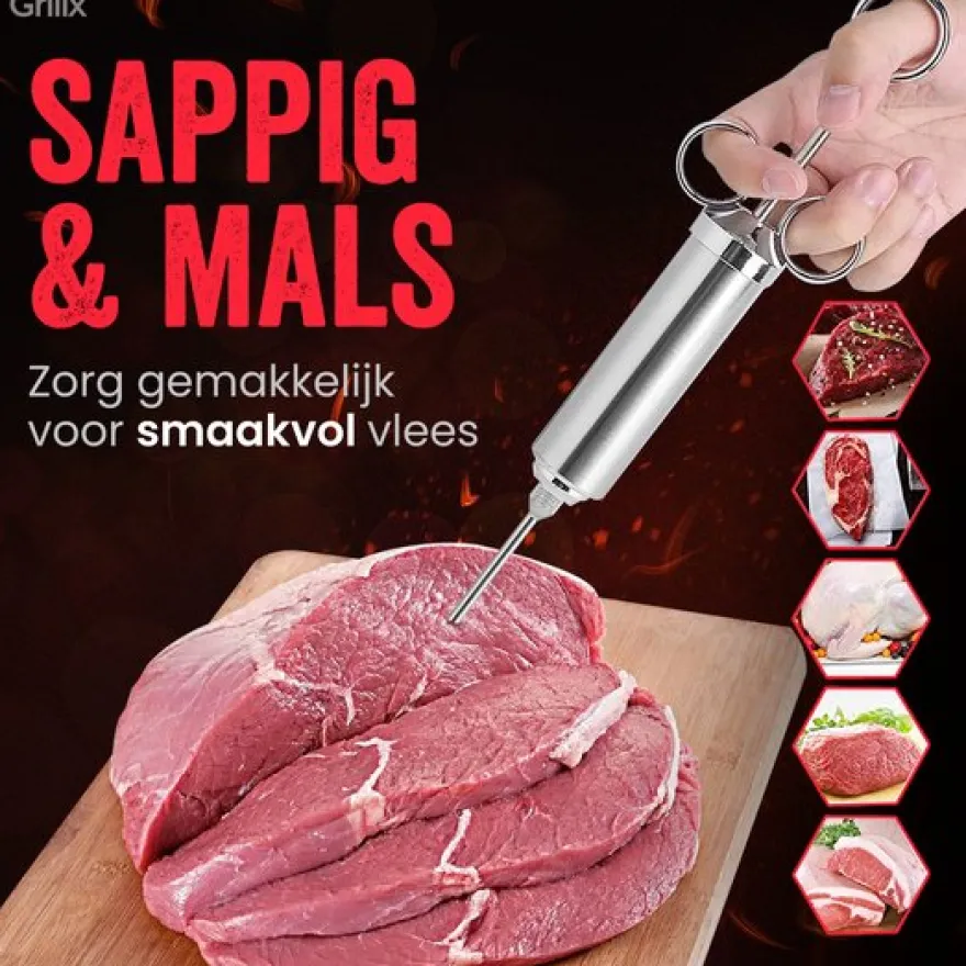 GrillX BBQ Marinade Spuit