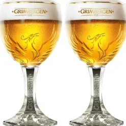 Grimbergen Bierglazen op Voet - 330 ml - 2 stuks