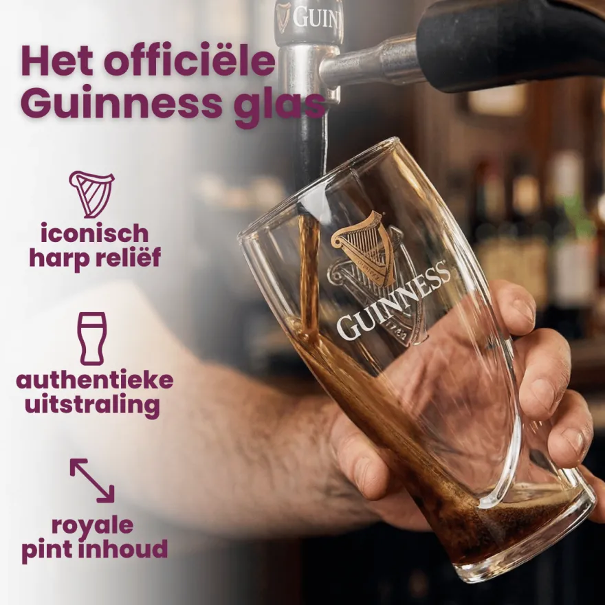 Guinness Bierglazen Pint 500 ml - 2 Stuks