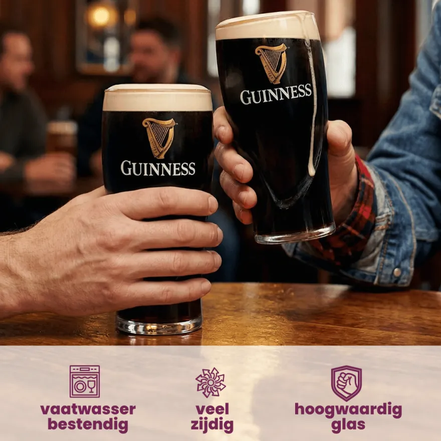 Guinness Bierglazen Pint 500 ml - 2 Stuks