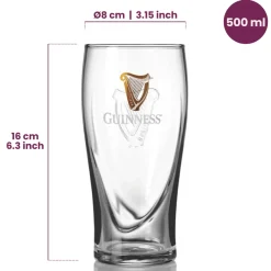 Guinness Bierglazen Pint 500 ml - 6 Stuks