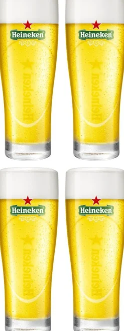Heineken Bierglazen Ellipse 250 ml - 4 Stuks