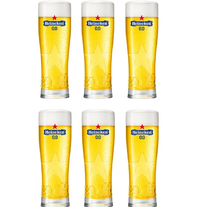 Heineken Bierglazen 0.0 Star - 250 ml - 6 stuks