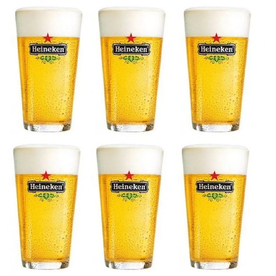 Heineken Bierglazen Vaasje - 250 ml - 6 stuks