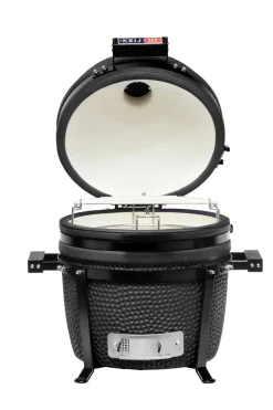 Keij Kamado BBQ Startersset - Legend Compact Black 15 inch - met Houtskool, Aanmaakwokkels & Kolenmand