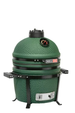 Keij Kamado BBQ Startersset - Legend Compact Green 15 inch - met Houtskool, Aanmaakwokkels & Kolenmand