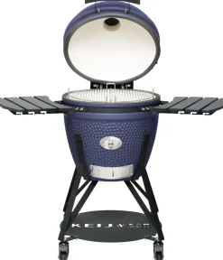 Keij Kamado BBQ Startersset - Legend Large Blue 21 inch - met Houtskool, Aanmaakwokkels & Kolenmand