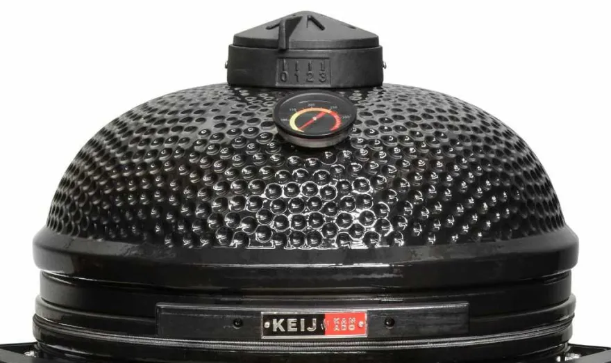 Keij Kamado BBQ Startersset - Pro Large Black 21 inch - met Houtskool, Aanmaakwokkels & Kolenmand