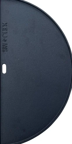 Keij Kamado Halve Maan Grillplaat / Plancha Large - Geëmailleerd Gietijzer - 2-zijdig - 46.5 cm - voor 21 inch Kamado's - Universeel