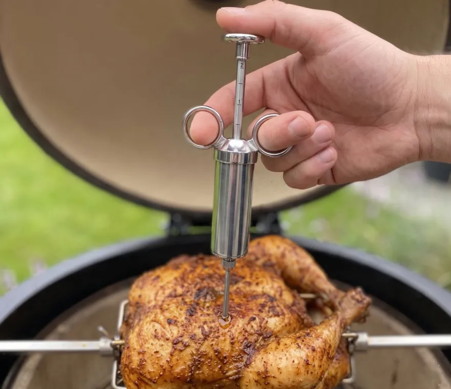 Keij Kamado Marinade Spuit / Vlees Injectiespuit RVS