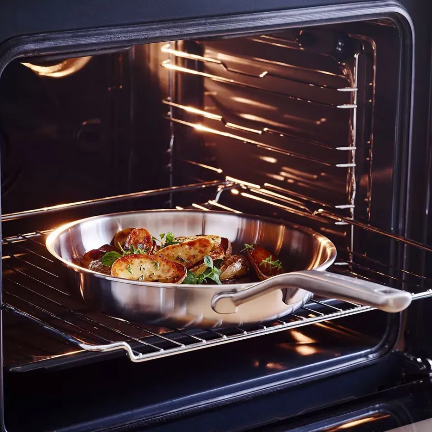 KitchenAid Koekenpannenset - Multi-Ply RVS - ø 24 en 28 cm - zonder anti-aanbaklaag