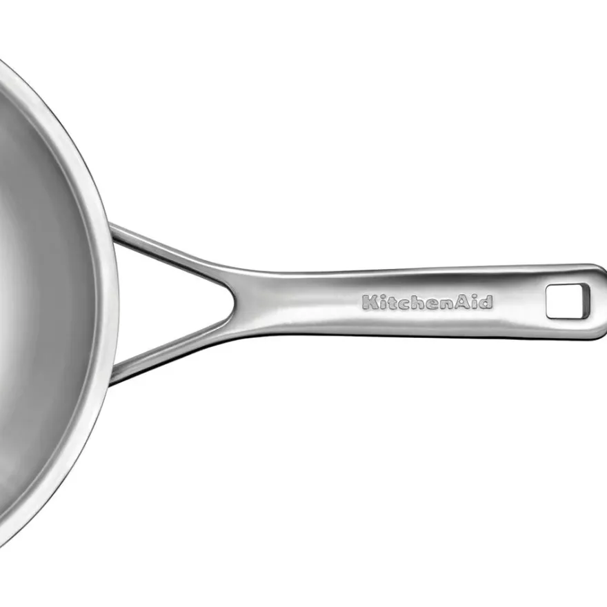 KitchenAid Koekenpannenset - Multi-Ply RVS - ø 24 en 28 cm - zonder anti-aanbaklaag