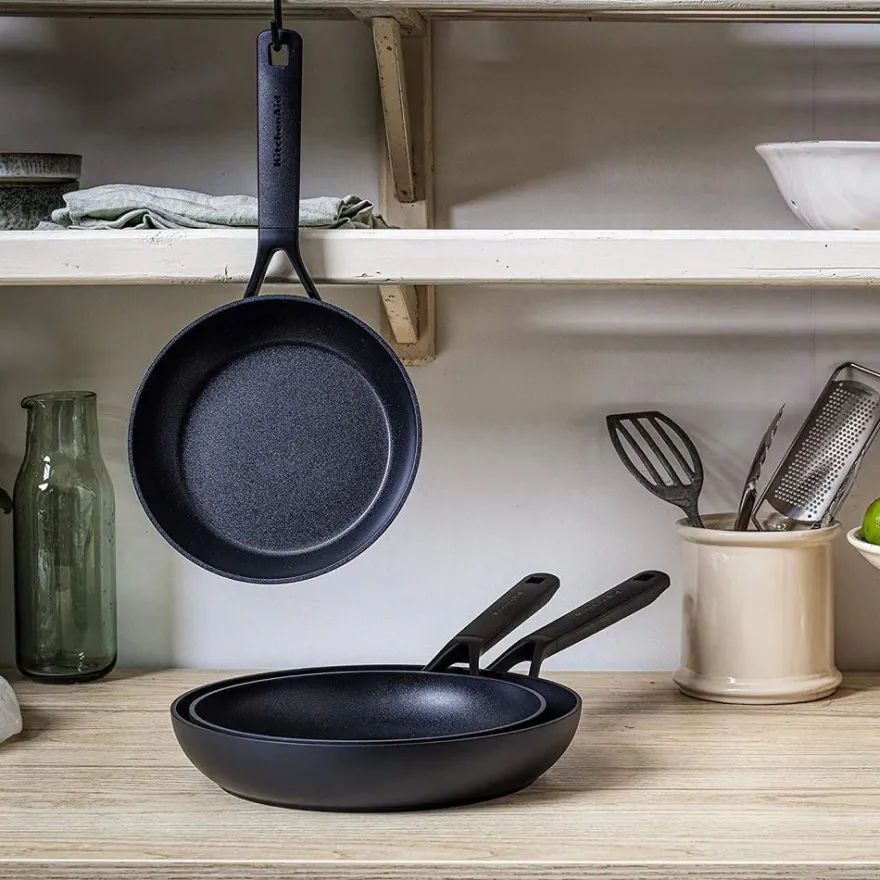 KitchenAid Koekenpannenset Classic Forged 3-delig - ø 20, 24 & 28 cm - keramische anti-aanbaklaag