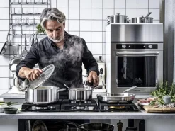 KitchenAid Pannenset Multi-Ply Stainless Steel 4-delig - RVS - Kookpan ø 20, 24 cm, Steelpan ø 16 cm & Koekenpan ø 24 cm