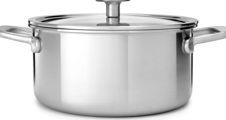 KitchenAid Pannenset Multi-Ply Stainless Steel 4-delig - RVS - Kookpan ø 20, 24 cm, Steelpan ø 16 cm & Koekenpan ø 24 cm