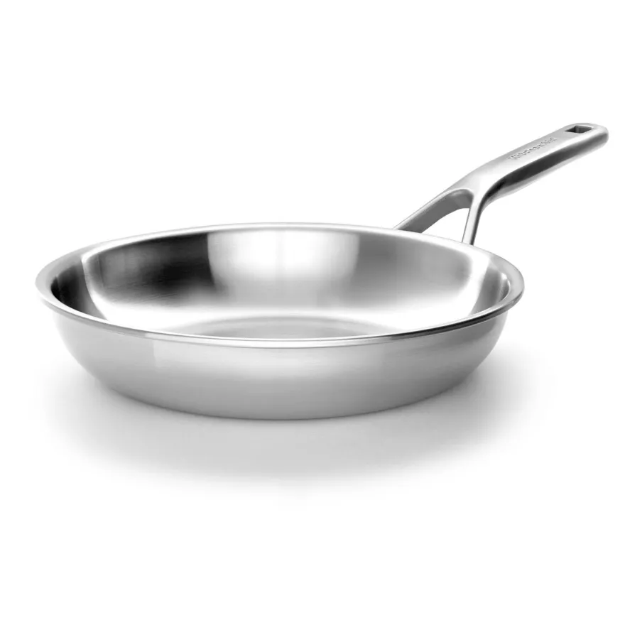 KitchenAid Pannenset Multi-Ply Stainless Steel 4-delig - RVS - Kookpan ø 20, 24 cm, Steelpan ø 16 cm & Koekenpan ø 24 cm