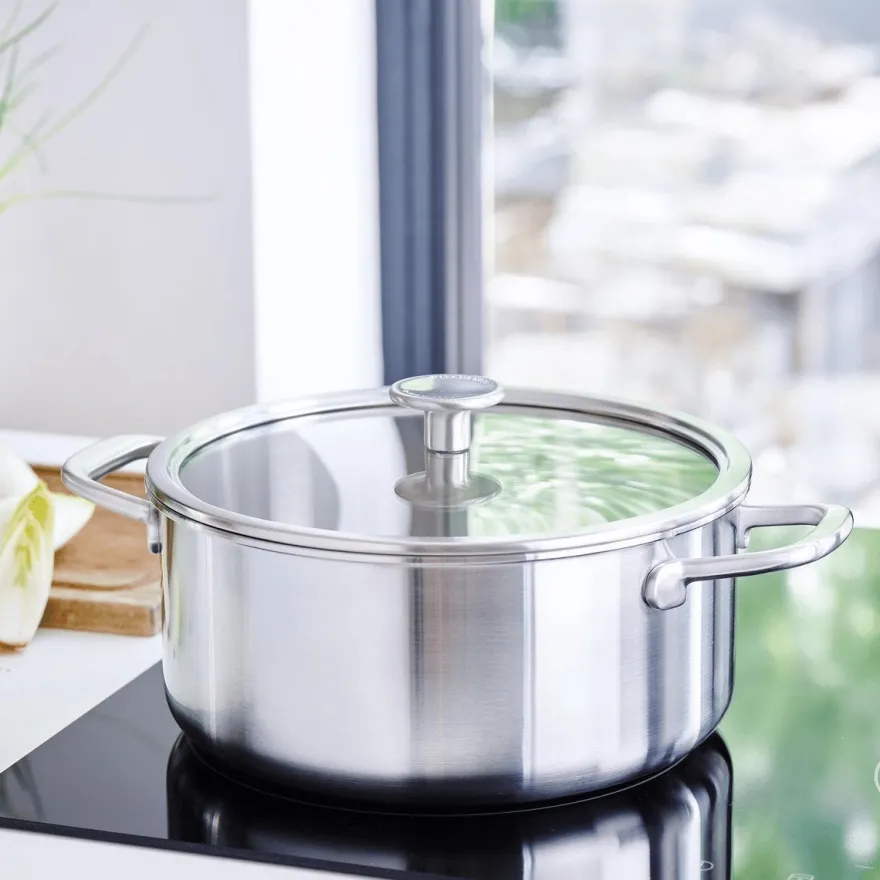KitchenAid Pannenset Multi-Ply Stainless Steel 4-delig - RVS - Kookpan ø 20, 24 cm, Steelpan ø 16 cm & Koekenpan ø 24 cm