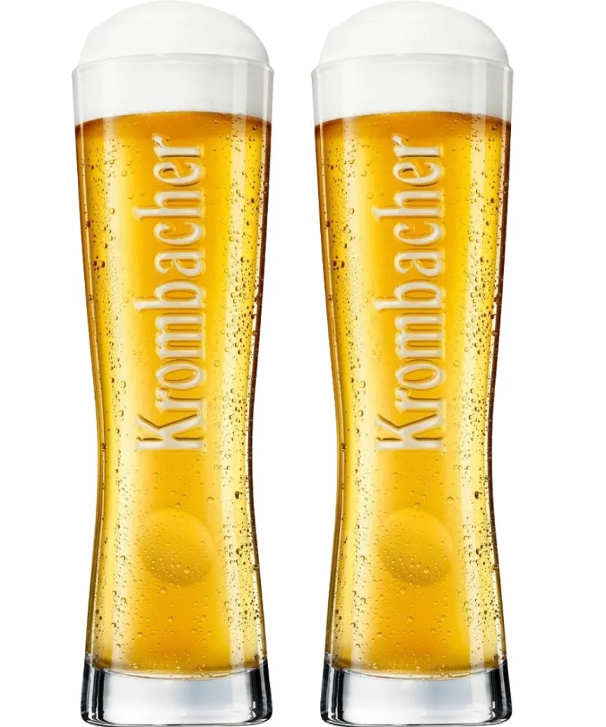 Krombacher Bierglazen Star Cup 250 ml - 2 stuks