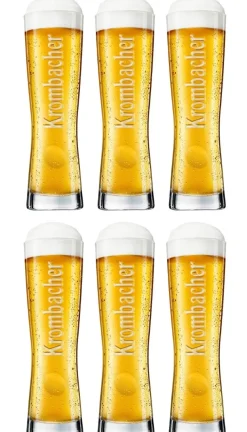 Krombacher Bierglazen Star Cup 250 ml - 6 stuks