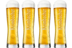 Krombacher Bierglazen Star Cup 250 ml - 4 stuks
