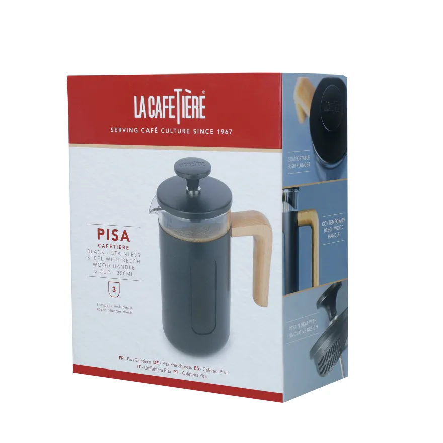 La Cafetière Cafetiere Pisa Zwart 350 ml / 3 kops