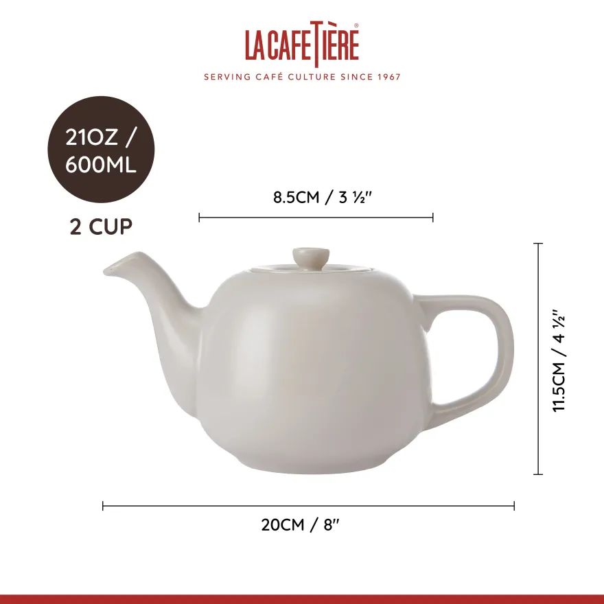 La Cafetière Theepot Classic Latte - Aardewerk - 600 ml