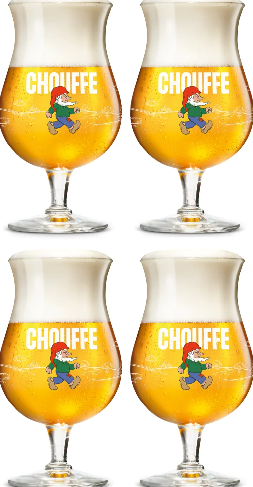 La Chouffe Bierglazen 330 ml - 4 Stuks