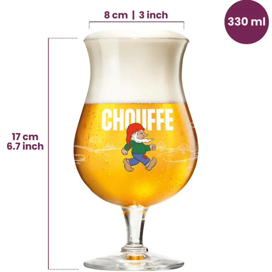 La Chouffe Bierglazen - 330 ml - 6 stuks