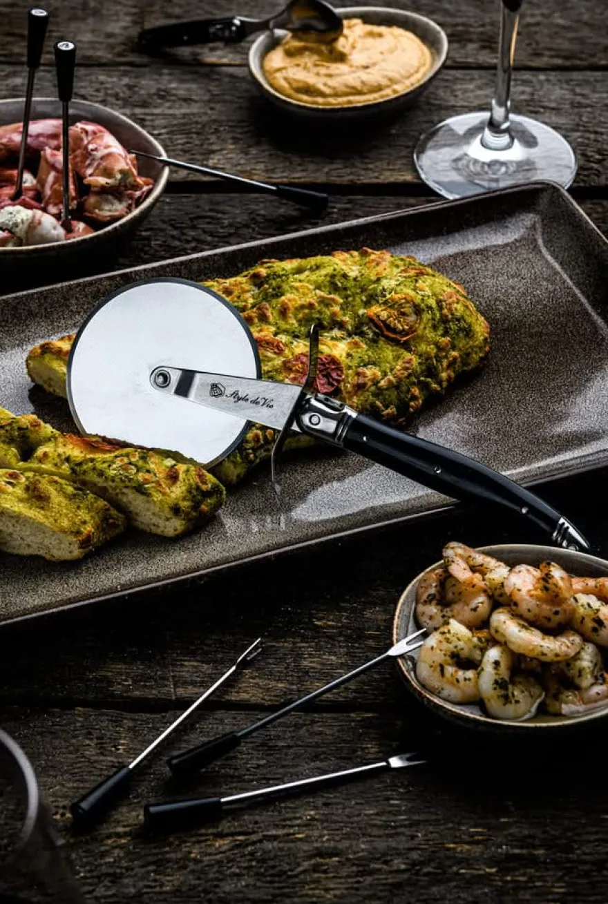 Laguiole Style de Vie Pizzasnijder Premium Line Zwart
