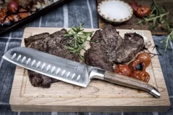 Laguiole Style de Vie Santokumes Olijfhout Met Snijplank